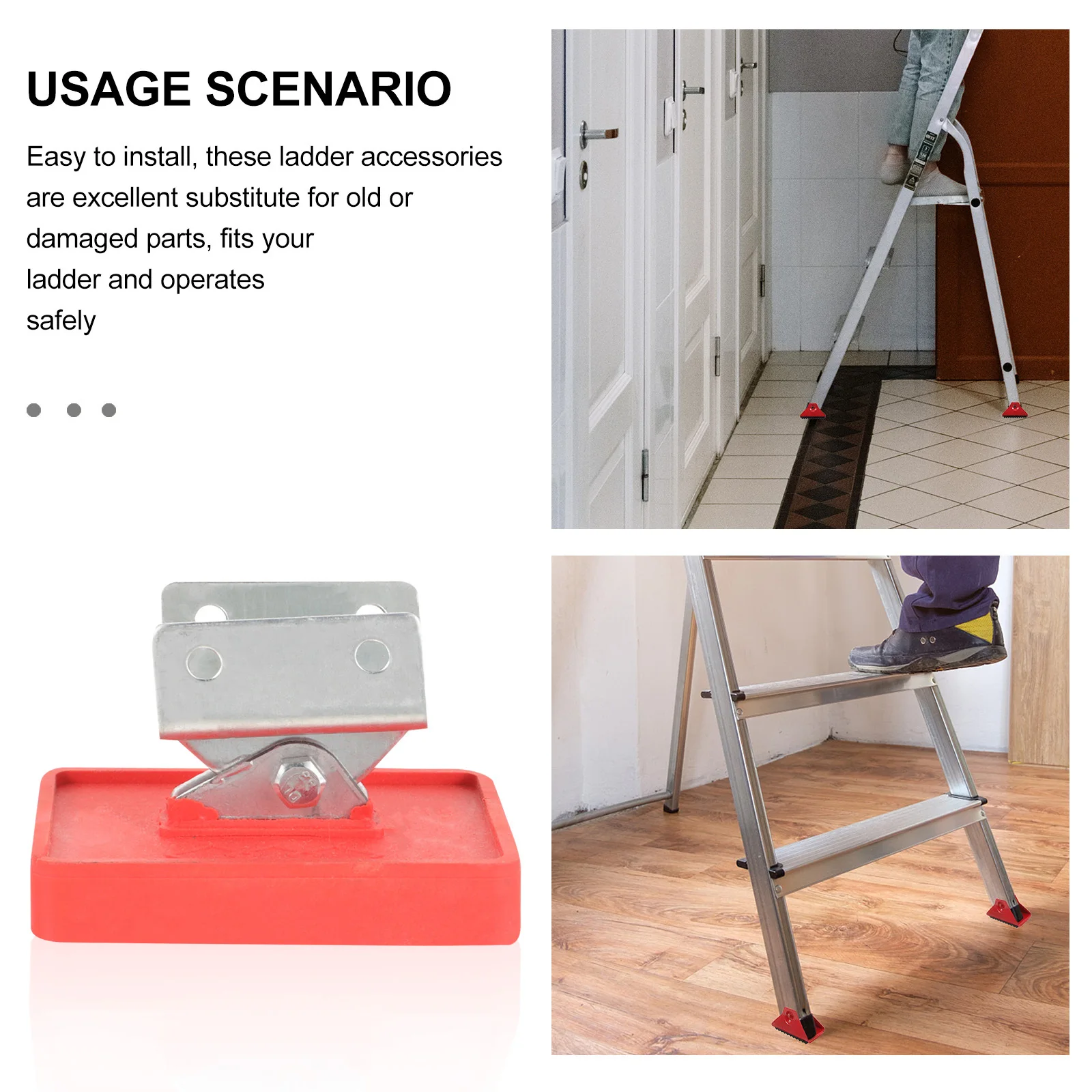 Coussinets de pied d'échelle, 2 pièces, Extension de stabilisateur, remplacement de jambes d'échelle antidérapantes en caoutchouc, couvertures de sécurité pour aluminium industriel