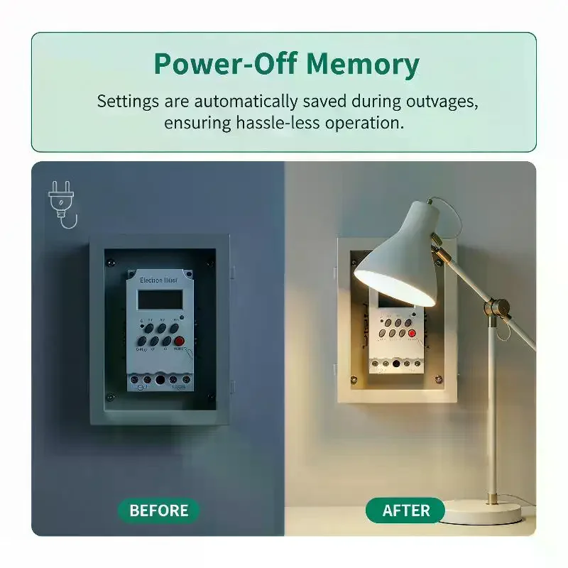 16 ON/OFF 220V 30A Second Setting Digital Timer Switch 24hr 7 Days Weekly Programmable Time Relay Voltage Output