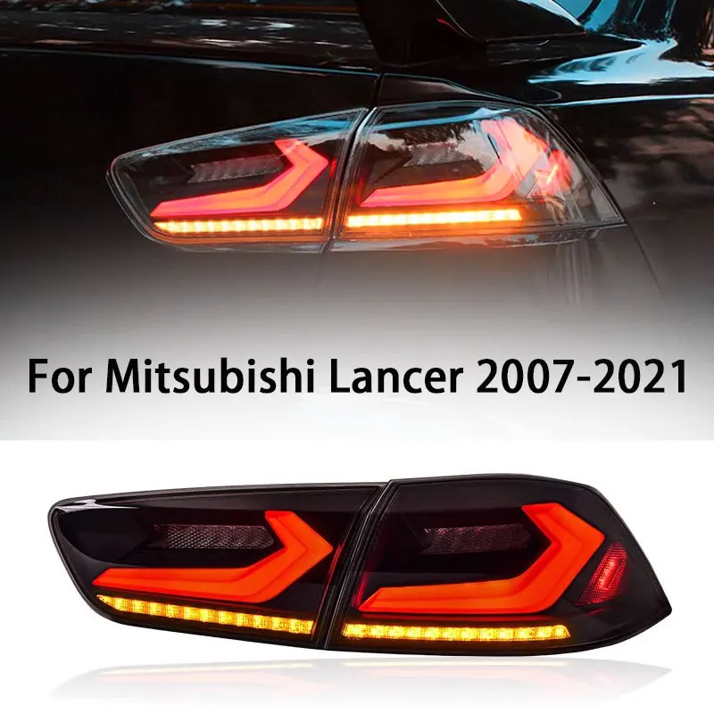 LED Taillights For Mitsubishi Lancer EVO EX SE ES GT GTS DE X 2007 - 2020 LED DRL Sequential Signal Tail Light Lamp Assembly