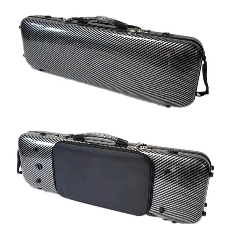 Ultra - Light Carbon Fiber Violin Case with Backpack Straps, Sheet Music Pocket and Combination Lock