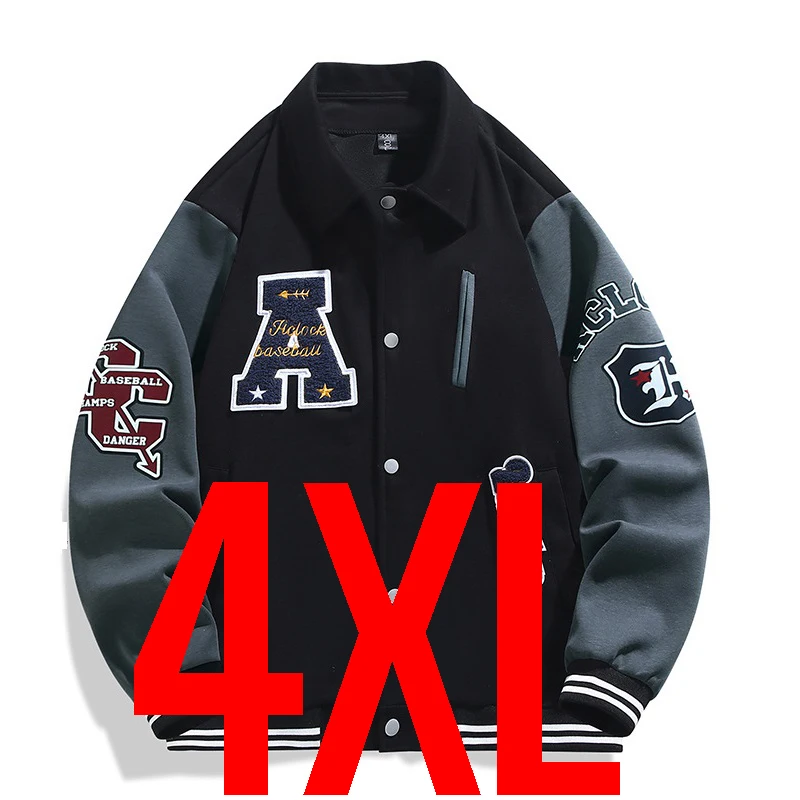 Veste bombardier pour hommes, très grande taille 12XL, manteau d'université de Baseball brodé, Super