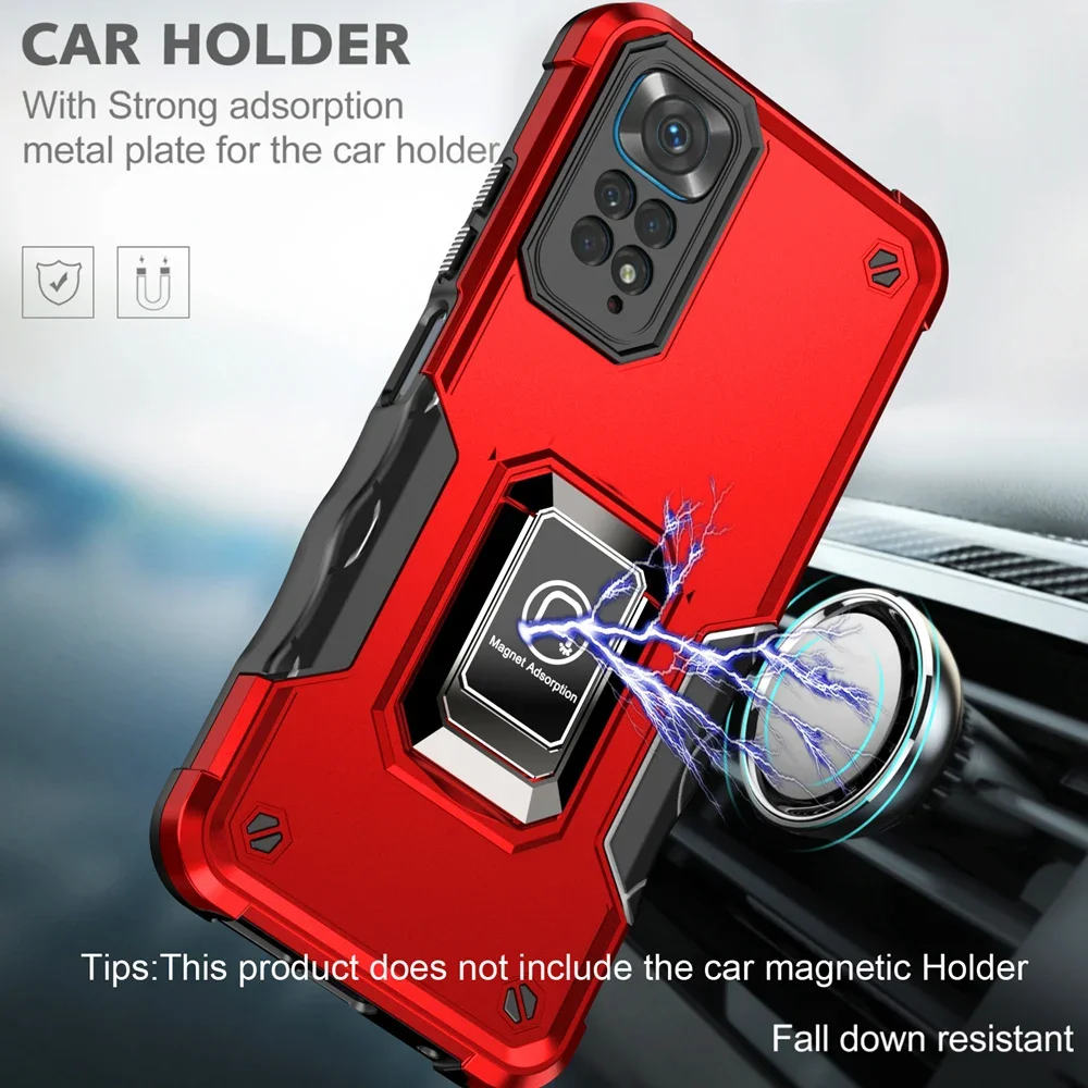 حافظة مدرعة مقاومة للصدمات لهاتف Redmi Note 11 11S 12 Pro + 5G حافظة خلفية للهاتف لهاتف Xiaomi Redmi Note 10 10S 10A 10C