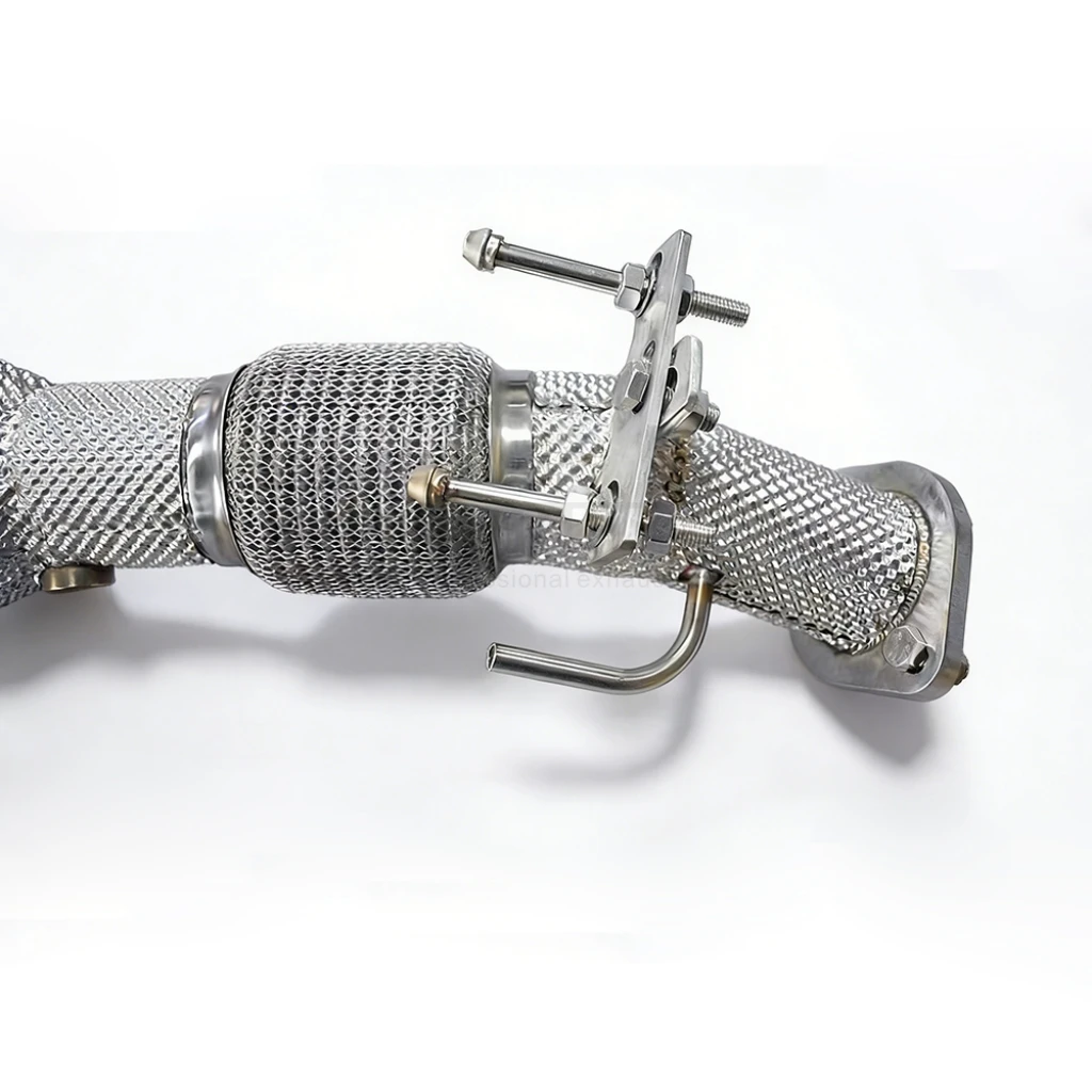 

Stainless Steel Catalytic Converter Downpipe For Ford Fiesta ST 1.6T 2012-2016 Heat Shield Insulated Exhaust Pipe
