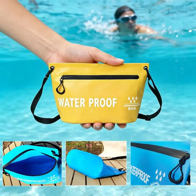 Waterproof Swimming Bag Cosmetic Bag Wash Bag Mobile Phone Bags Rafting Waist Bag Shoulder Bag Gym Bag for Camping Travel Sport