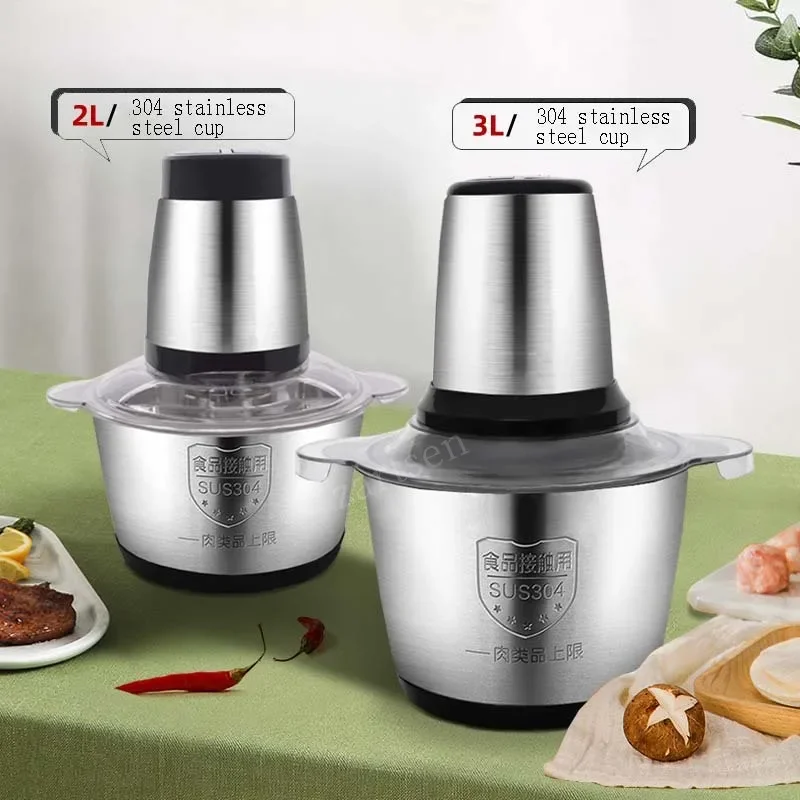 2 سرعات 30000 واط الفولاذ المقاوم للصدأ 2L/3L قدرة الكهربائية المروحية مفرمة اللحم المفرمة منتج أغذية القطاعة