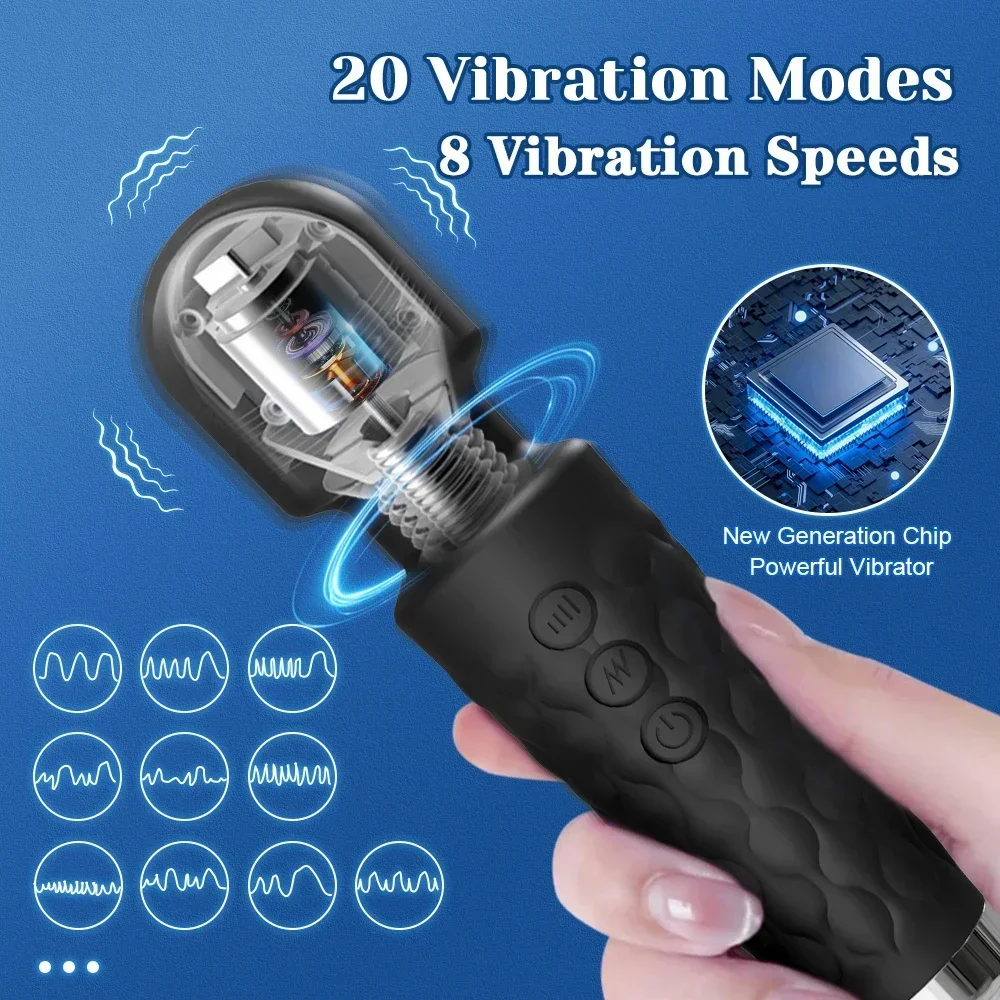 20 Speeds Vibrator Sex Toys for Woman Dildo Magic Wand Anal Clitoris Stimulator Wireless Vibrators Female Masturbator Sexy Toys