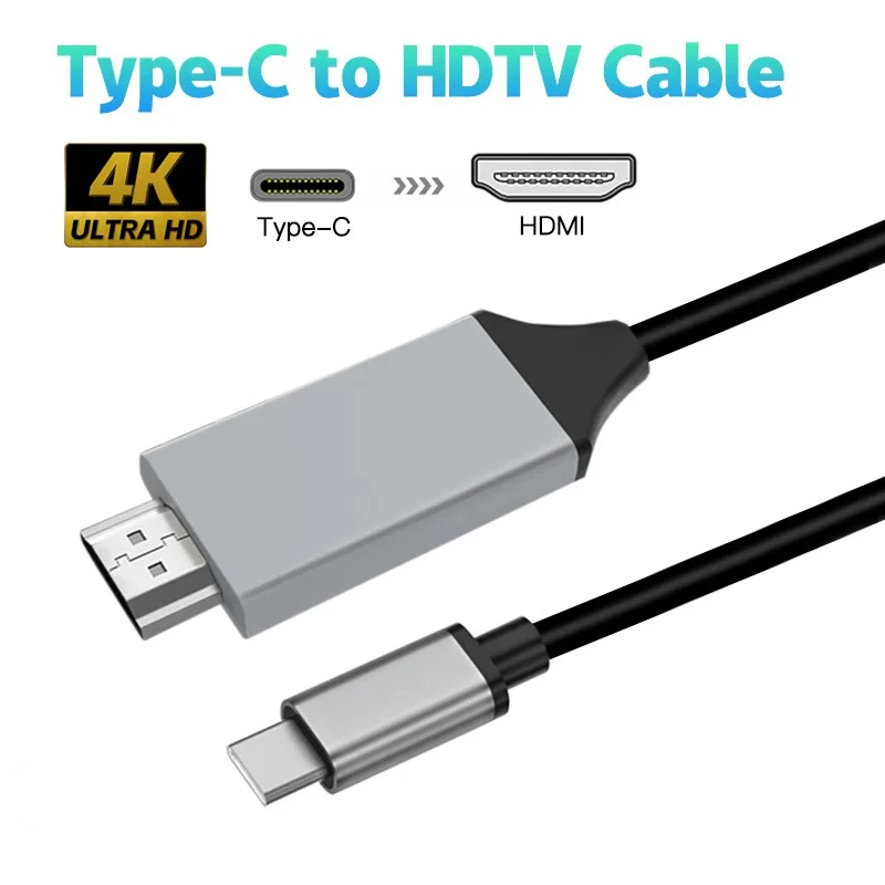 USB C to HDMI Cable 4K@30Hz Ultra High Definition HDMI Adapter USB 3.1 Cable Type C to HDMI Converter for MacBook PC Monitor