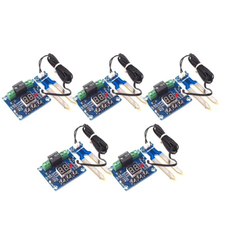 

5Pcs 12V Digital Auto Watering Module Soil Humidity Sensor Controller Soil Moisture Test Irrigation System Detector