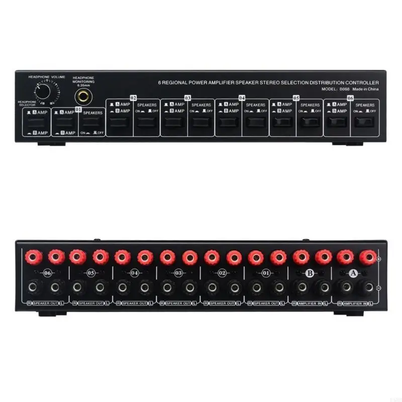 D5BB 2 en 6 Amplificadores Selector Selector altavoces Splitters Switcher Selector