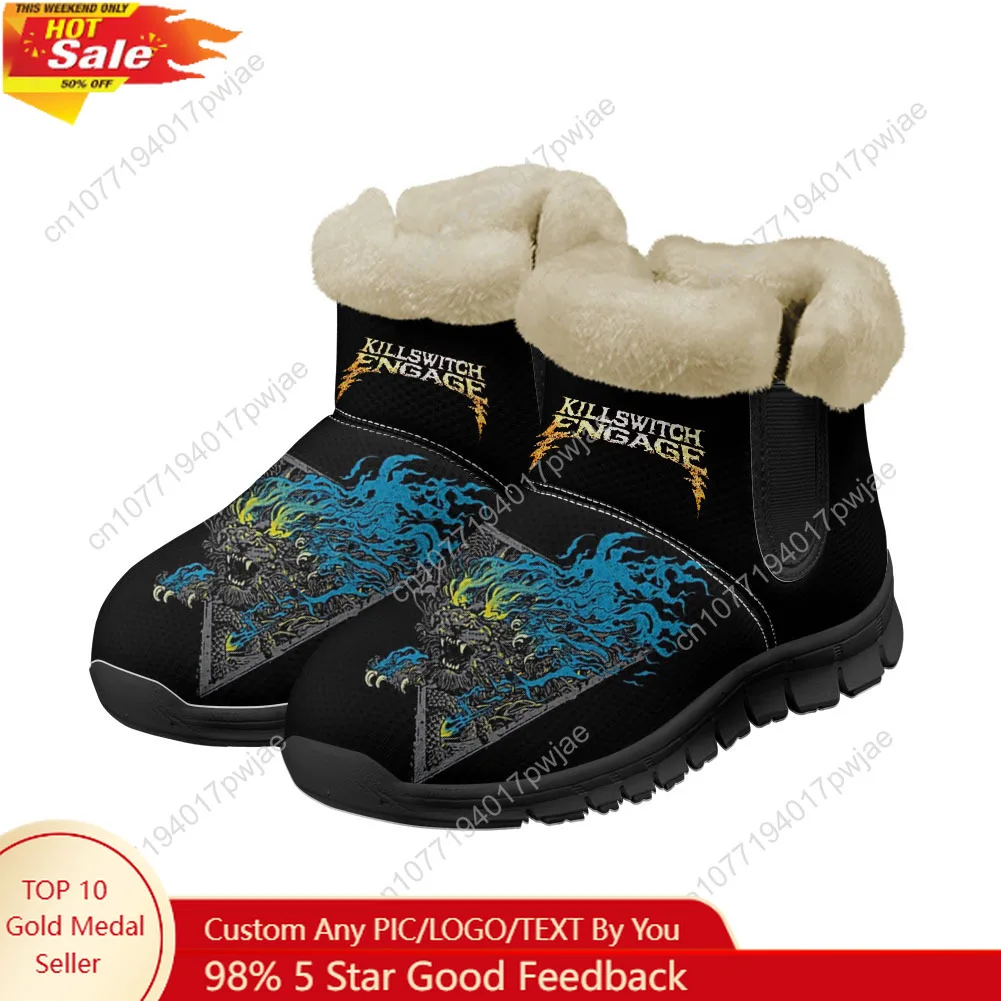 

Killswitchs Engages Band Snow Boots Mens Womens Teenager Shoes Keep Warm Casual Lightweight Sports Custom Sneakers