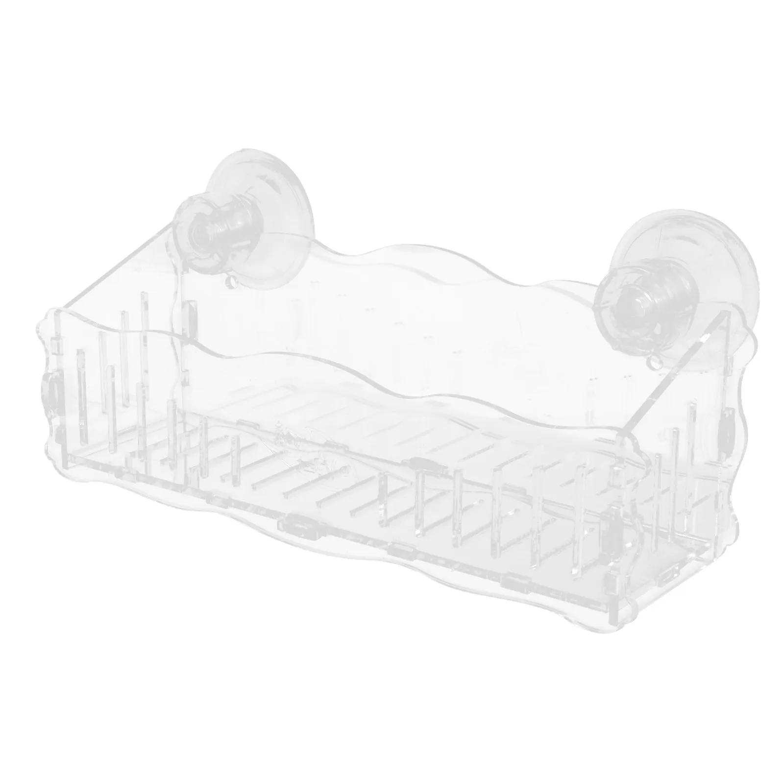 Acrylic Suction Cup Window Planter Holder – Vertical Garden Shelf for Kitchen, Bathroom, Dorm – Transparent Plant Display view 2
