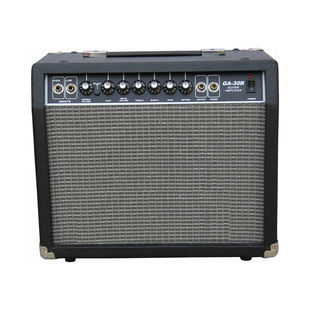 High Quality GA-30R 30 Watt Electric Guitar Amplifier Black Solid State Guitar Amp Built-in Reverb Gain Control