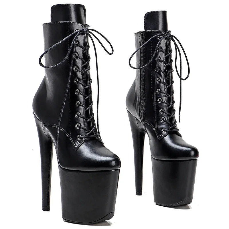 

Leecabe 20CM/8inches Stock shoes ankle boots fashion shoes High Heel platform stripper heel Pole Dance boot