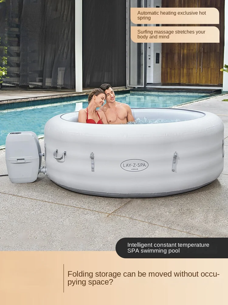 Bath Barrel Adult Folding Adult Bathtub Inflatable Tub Spa Heated Swimming Pool Home Massage Bathtub