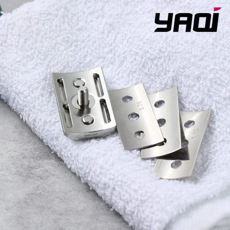 YAQI Trifecta Adjustable 316 Stainless Steel Polished  Collectibles Safety Razor Head with Different Blade Gaps