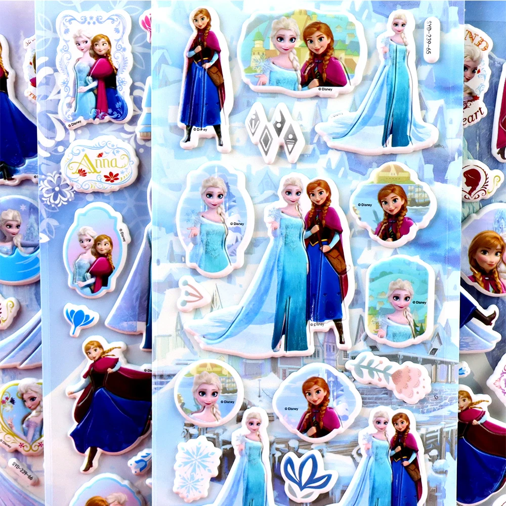 4 pçs disney anime congelado princesa bolha adesivos brinquedo artesanal diy mala papelaria bonito dos desenhos animados decoração adesivo para presentes
