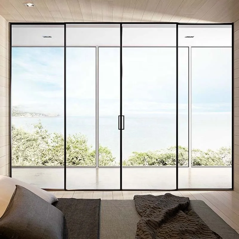 Impact Resistant UV Protection Hurricane Proof Soundproof  Large Sliding Glass Door Window for Coastal Resort Projects