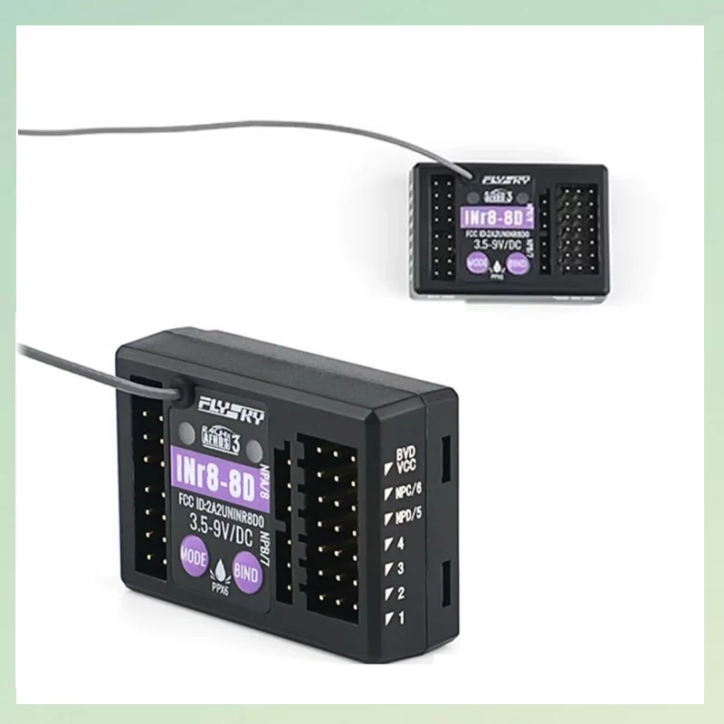 Flysky INR8-8D INR88D Receiver Eight Channel Third Generation Receiver 2.4G Receiver Upgrade for RC Car Flysky Transmitter