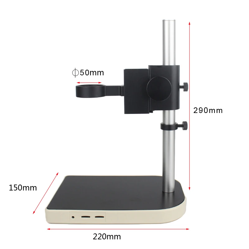 Aluminum Alloy Adjustable Focusing Microscope Stand Focusing Holder Table Bracket 40mm For HDMI USB Video Microscope Camera