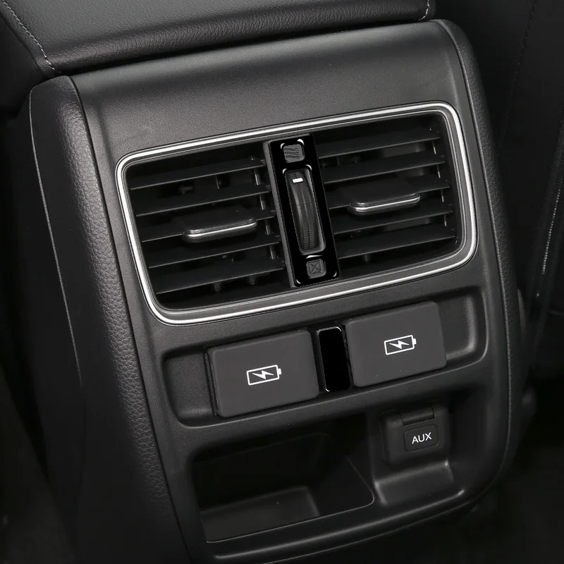 For 18-21 Accord tenth generation car interior modified piano black rear exhaust vent decorative sticker car decorations