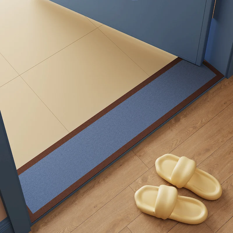 VIKAMA Simple Solid Color Long Strip Floor Mat, Quick Drying Threshold Mat, Entrance Threshold Mat, Home Decoration