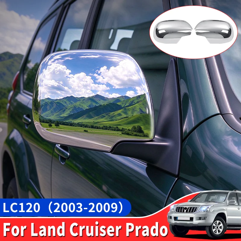 For Toyota Land Cruiser Prado 120 LC120 J120 2003-2009 Side Mirror Cover Exterior Styling Upgrade Decoration Accessories