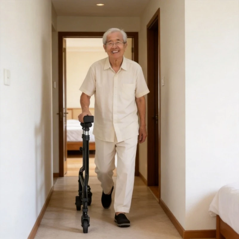 Adjustable Folding Walking Rollator Carts with Arm Support Walker 4/8 Wheels Walking Aids for Elderly Rehabilitation Walkers