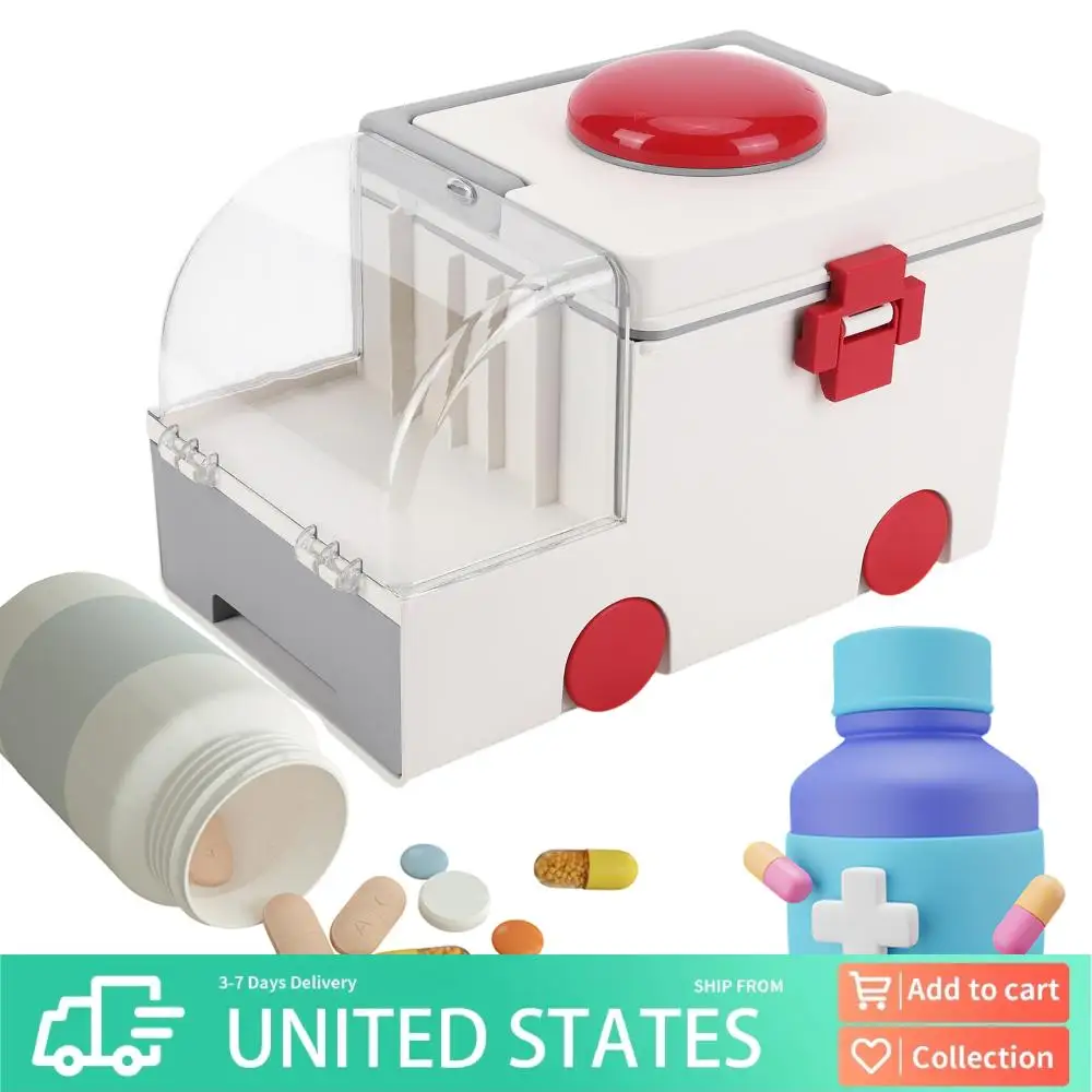 

Футляр для хранения лекарств в форме автомобиля, большой емкости, для классификации и хранения лекарств, износостойкий, для подготовки к чрезвычайным ситуациям