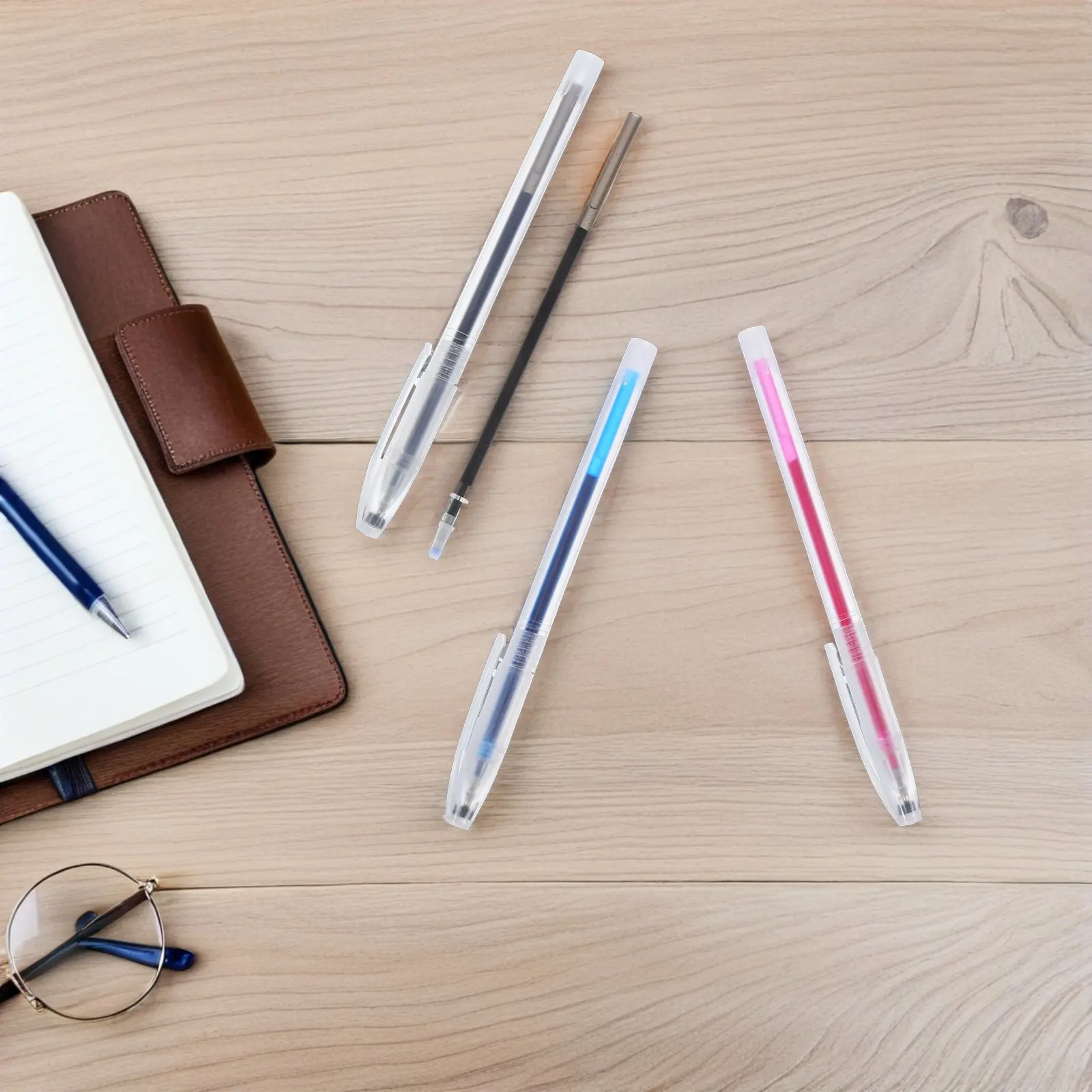 

1Set Water Soluble Pen Core Water Erasable Fabric Marker Blue Rosy Black Silver for Cross Stitch Embroidery Sewing Quilting DIY