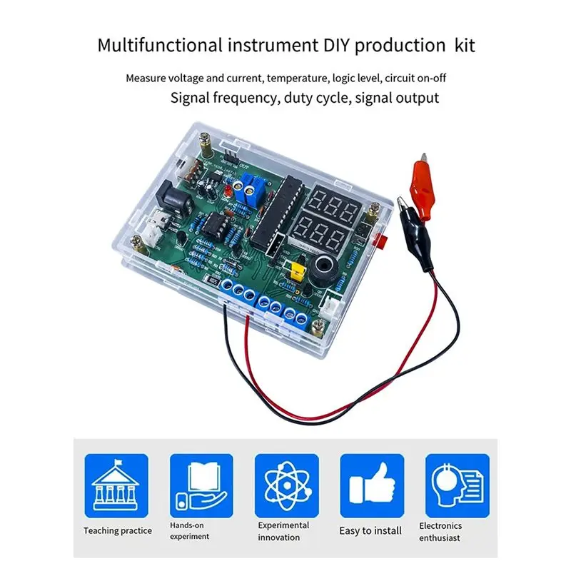 A33R-Multi-Function Meter DIY Soldering Kit Voltage Current Temperature Measurement PWM Signal Generator Loose Part TJ-56-693