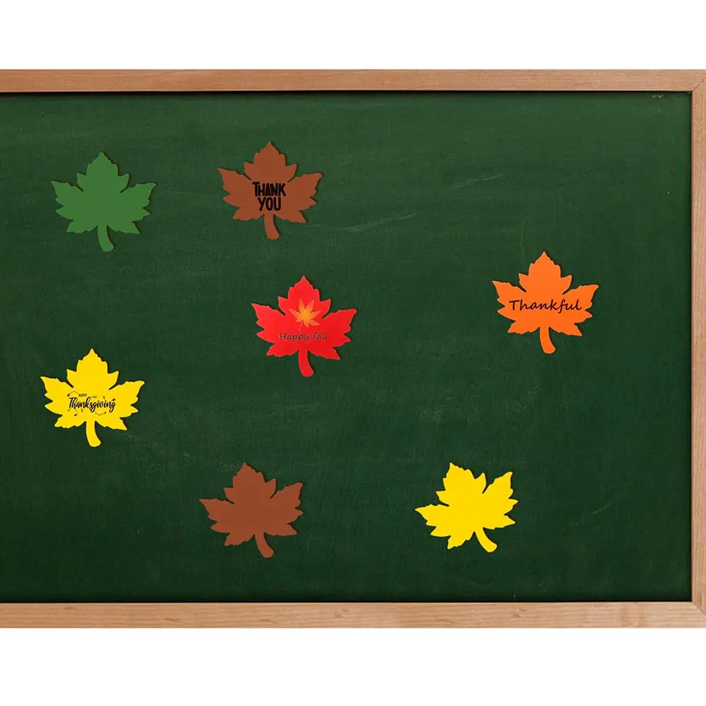 

60Pcs Maple Leaf Cutouts Fall Thanksgiving Paper Cards Thick Cardstock Classroom Bulletin Board Decor Autumn Leaves Craft