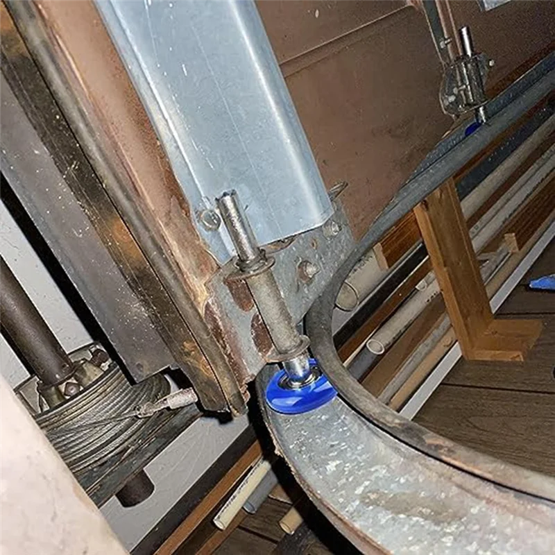 -A14E 12-pack 1,8 inch nylon verzegelde garagedeurrollen set kit stil/duurzaam en hoge belasting, krachtige lagerset blauw