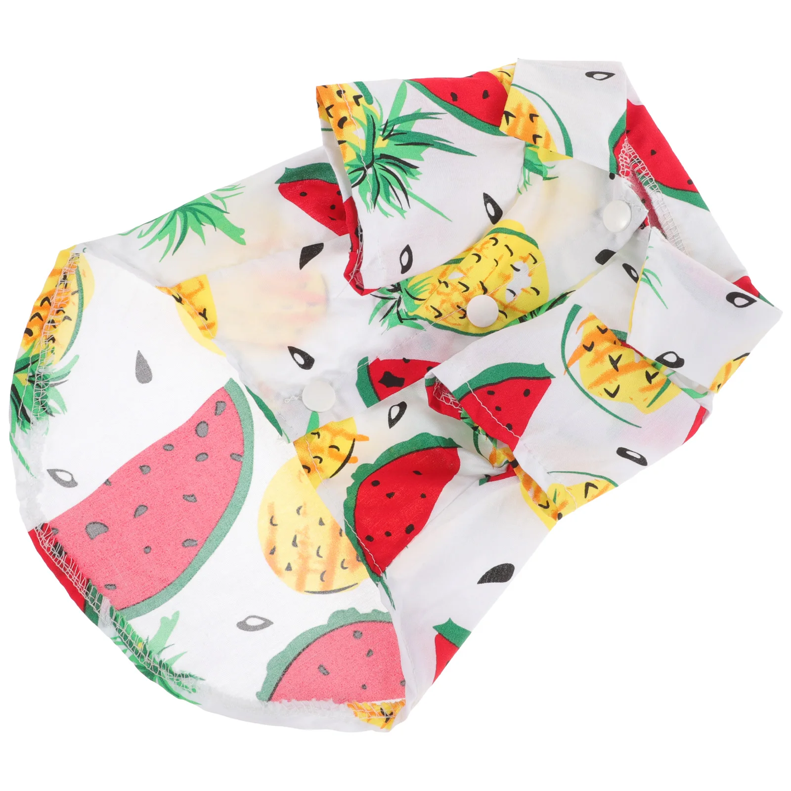 

Pet Clothes Dog Costume Sun Proof Summer Wear White Watermelon S Size Cute Hawaiian Style Cotton Fabric For Photoshoot Party Pet