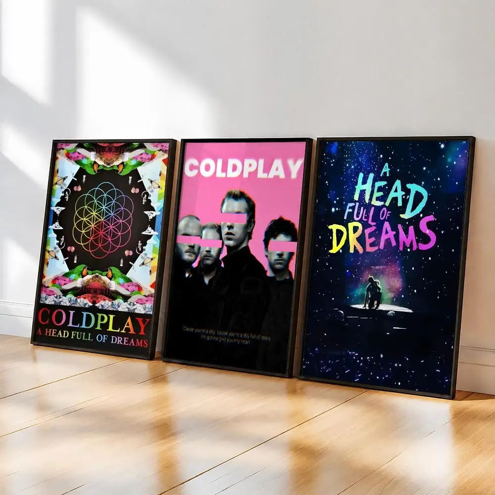 Band Coldplay Parachutes Yellow Sparks Poster HD Home Living Bed Room Sticky Wall Art Printing Waterproof Aesthetic Decor