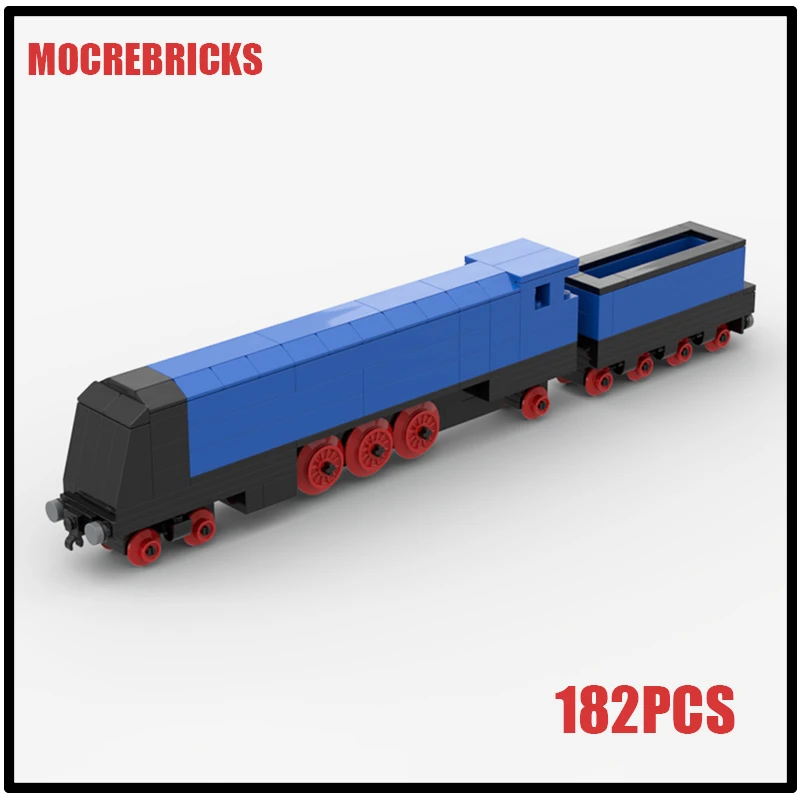 MOC Stadt Eisenbahn Mini Zug Diesel Elektrische Lokomotive Bausteine Modell Technologie Ziegel Spielzeug kinder Puzzle Geschenke