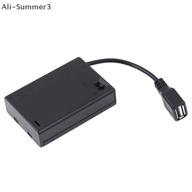 

1pcs Safe and Durable 3*AA 65x45x15mm Battery Case with USB Port for Building Blocks LED Light Kit with Switch
