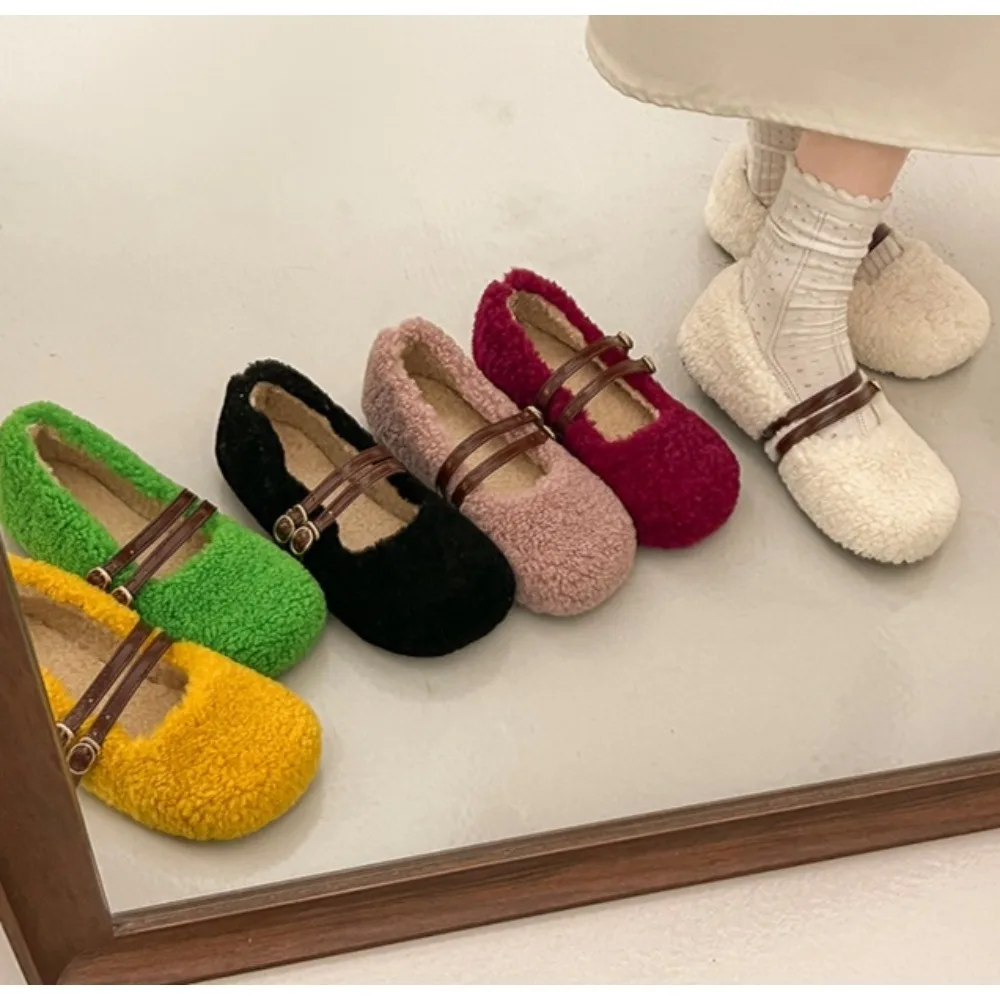 Зимняя обувь, женская обувь без шнуровки с круглым носком, женская обувь, лоферы, повседневные меховые кроссовки, осенние модельные мокасины без шнуровки, новая осень