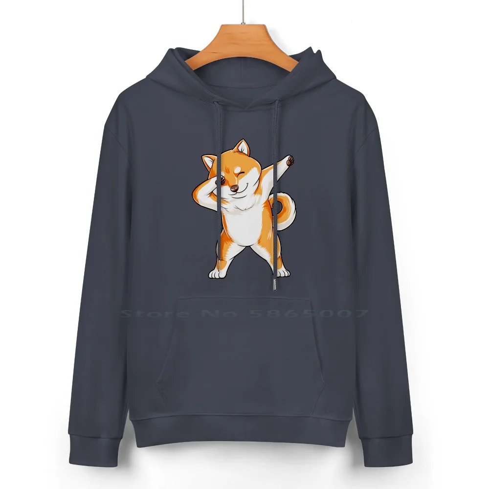 Dabbing Doge Shiba Inu Funny Meme Japanese Dog Puppy Gift For Animal Lover Pure Cotton Hoodie Sweater 24 Colors Doge Meme