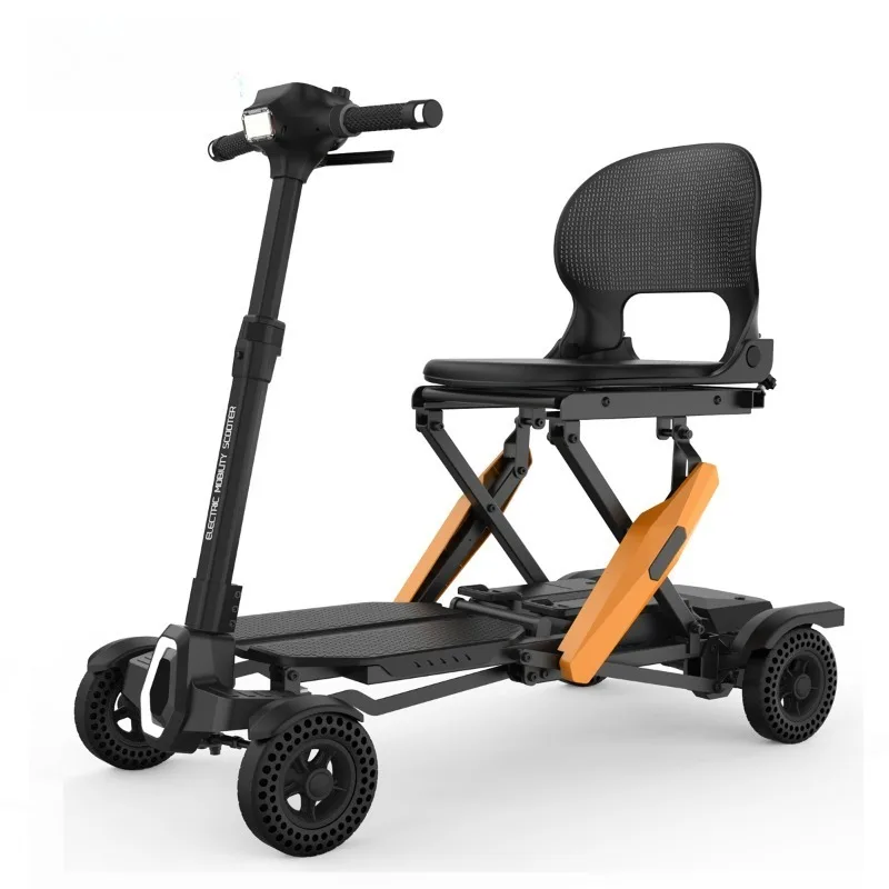

2026 High Speed Lithium Battery Disabled Travel Durable Folding Compact Senior 4 Wheel Mobility Scooter with Seat