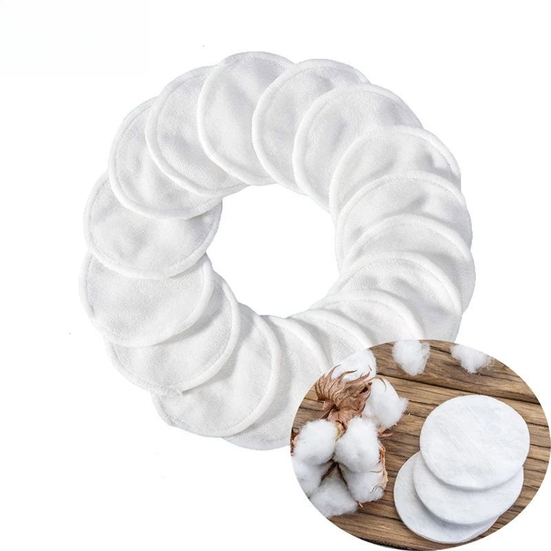 15 Pcs Reusable Organic Bamboo Makeup Remover Pads Washable Eco Friendly Cotton Rounds for Toner