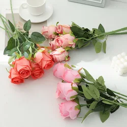 5PCS 51CM Artificial Rose Outdoor Wedding Decoration Silk Flower Black Rose Valentine's Day Gift Home Decoration