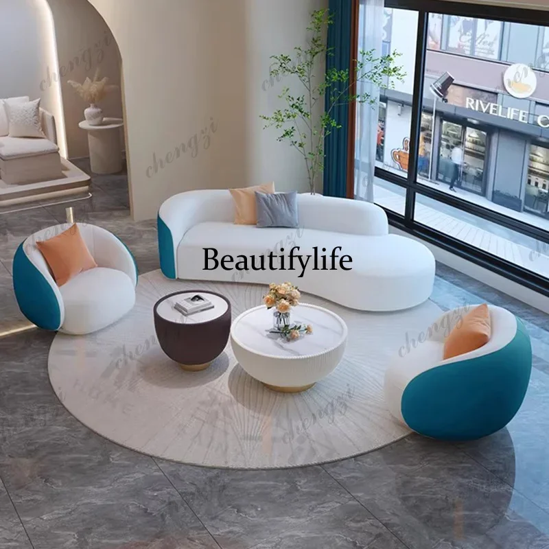 F182 Nordic Creative Hotel Lobby Reception Sofa Modern Minimalist Beauty Salon Apartment Sofa Office Furniture Диваны Раскладные