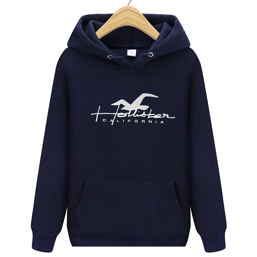 Hollister Seagull letter print hoodie trend casual sweatshirt for men and women fashion Warm versatile