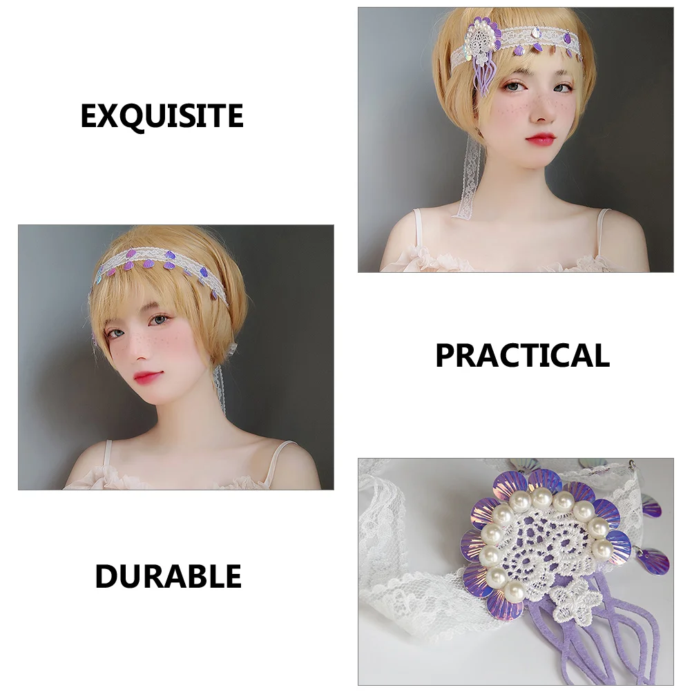 

Pearl Headband Jellyfish Hair Belt Wedding Headpiece Bridal Headpieces for Bride