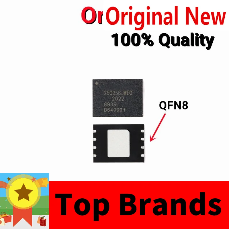 

NEW Original 10pcs/Lot 100% New W25Q256JWEIQ W25Q256JWEQ 25Q256JWEQ QFN-8 IC Chipset