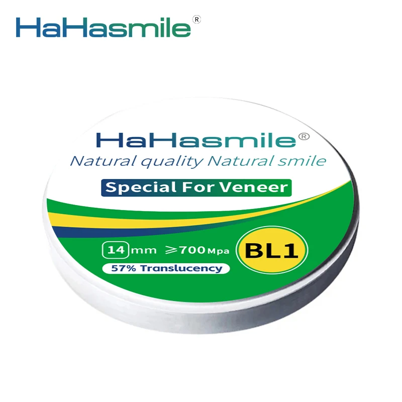 BL1 TT Multilayer Zirconia Blocks Translucence 57% Special For Veneer High Aesthetic Veneering Dental Lab Material