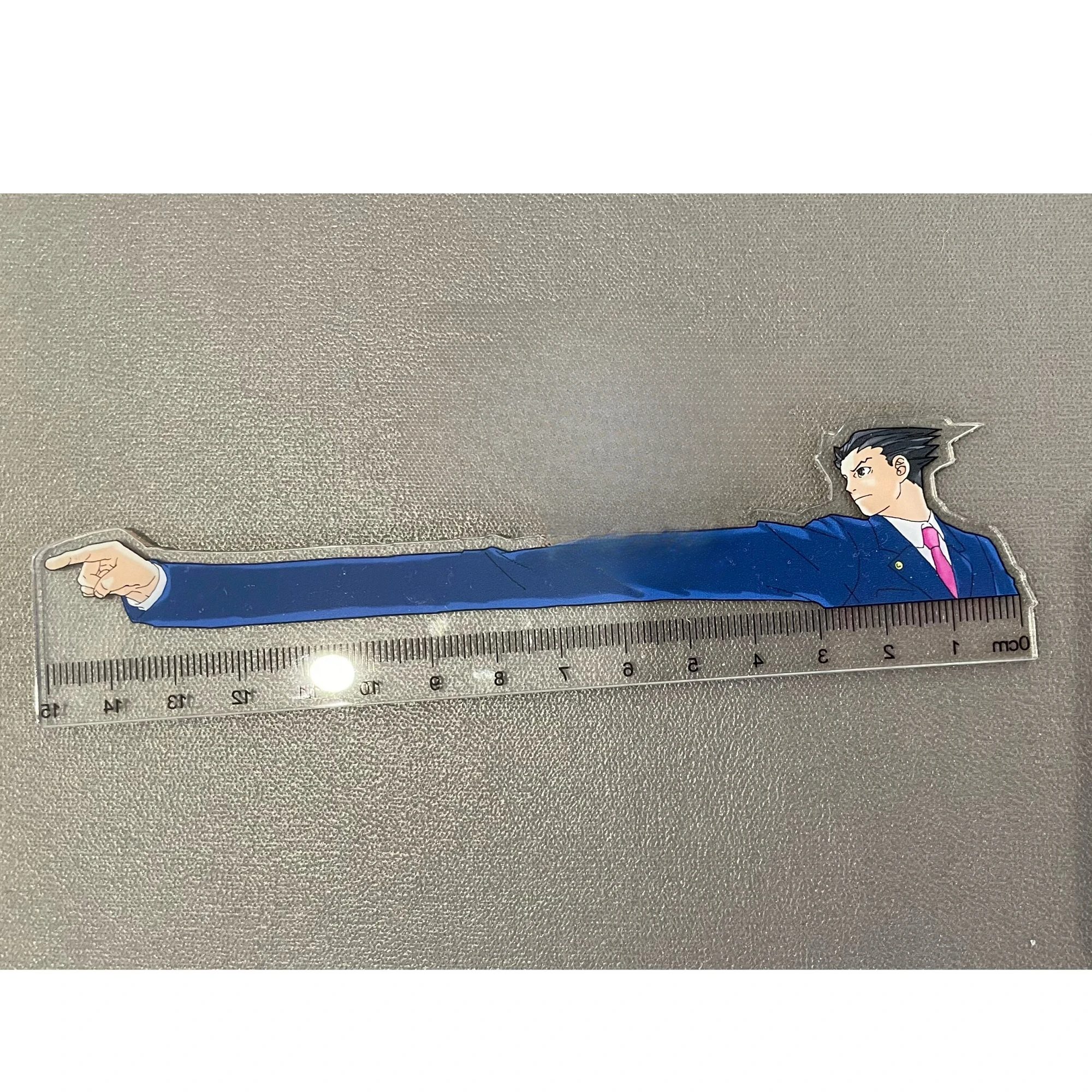 Anime Ace Attorney Phoenix Wright Cosplay Acrylic Straightedge Cartoon Ruler Study Stationery Birthday Xmas Gift