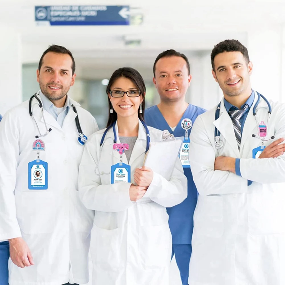 

Эффективные 6-шт. Трудовая и доставка Фетровые катушки для бейджей медсестры NICU Медсестра Выдвижной милый держатель для бейджей с зажимом типа «крокодил» Прочный