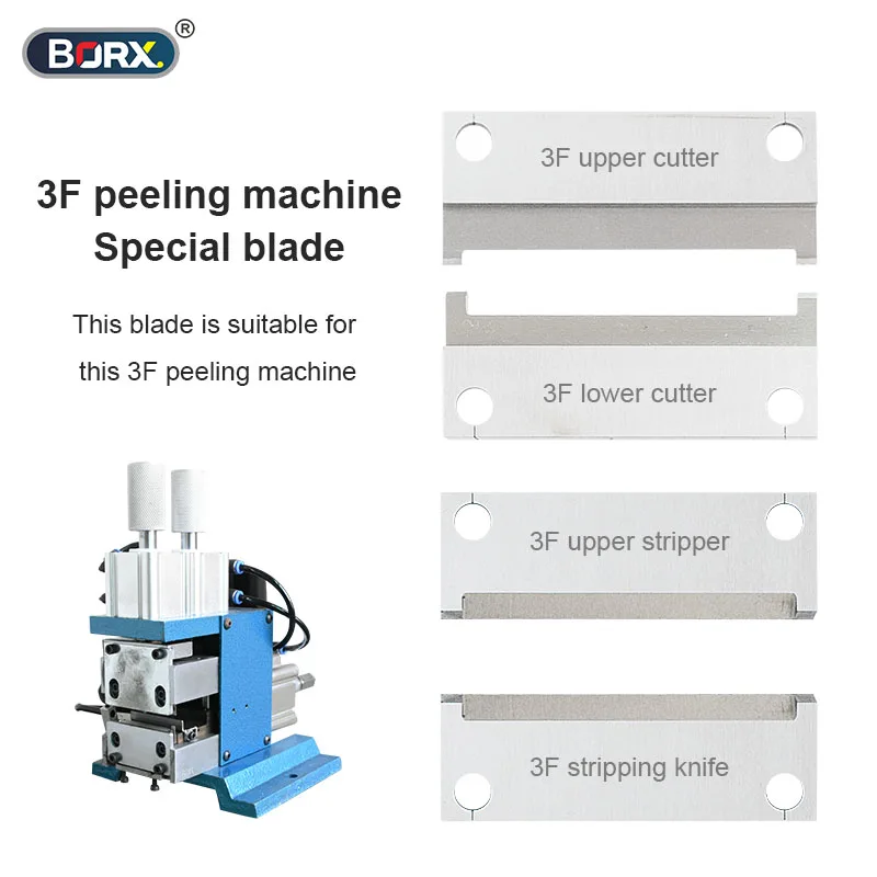 

4PCS/SET 3F Pneumatic Cable Peeling Machine Blade Cutter for 3F Wire Stripping Machine Pneumatic Peeling Gas electric Stripper