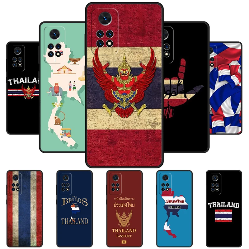 Capa de telefone para Redmi Note, Bandeira da Tailândia, Mapa, Ultra, 11S, 10T, 9S, Promax, 8 Pro, Xiaomi Mi 11, 12X, 12S